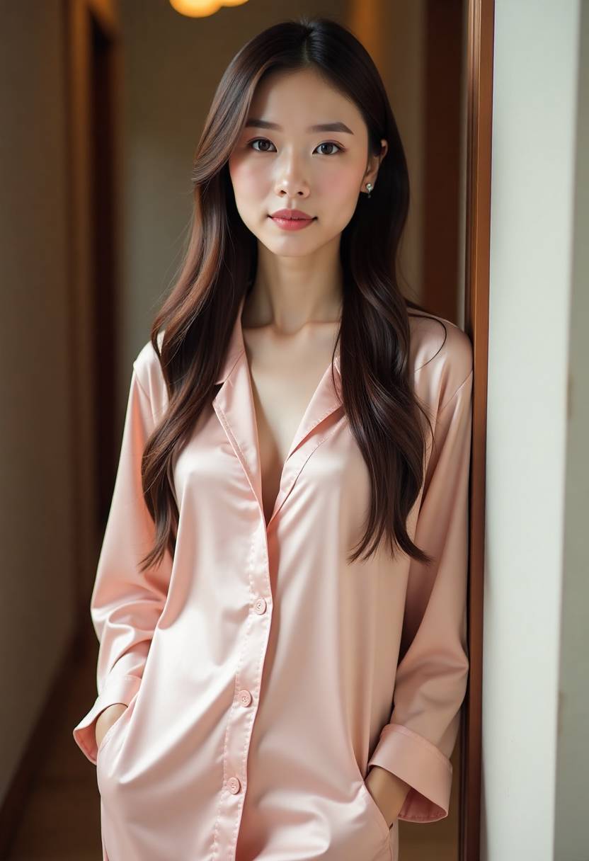 江雾证人剧照，渡口栈桥隐在晨雾里